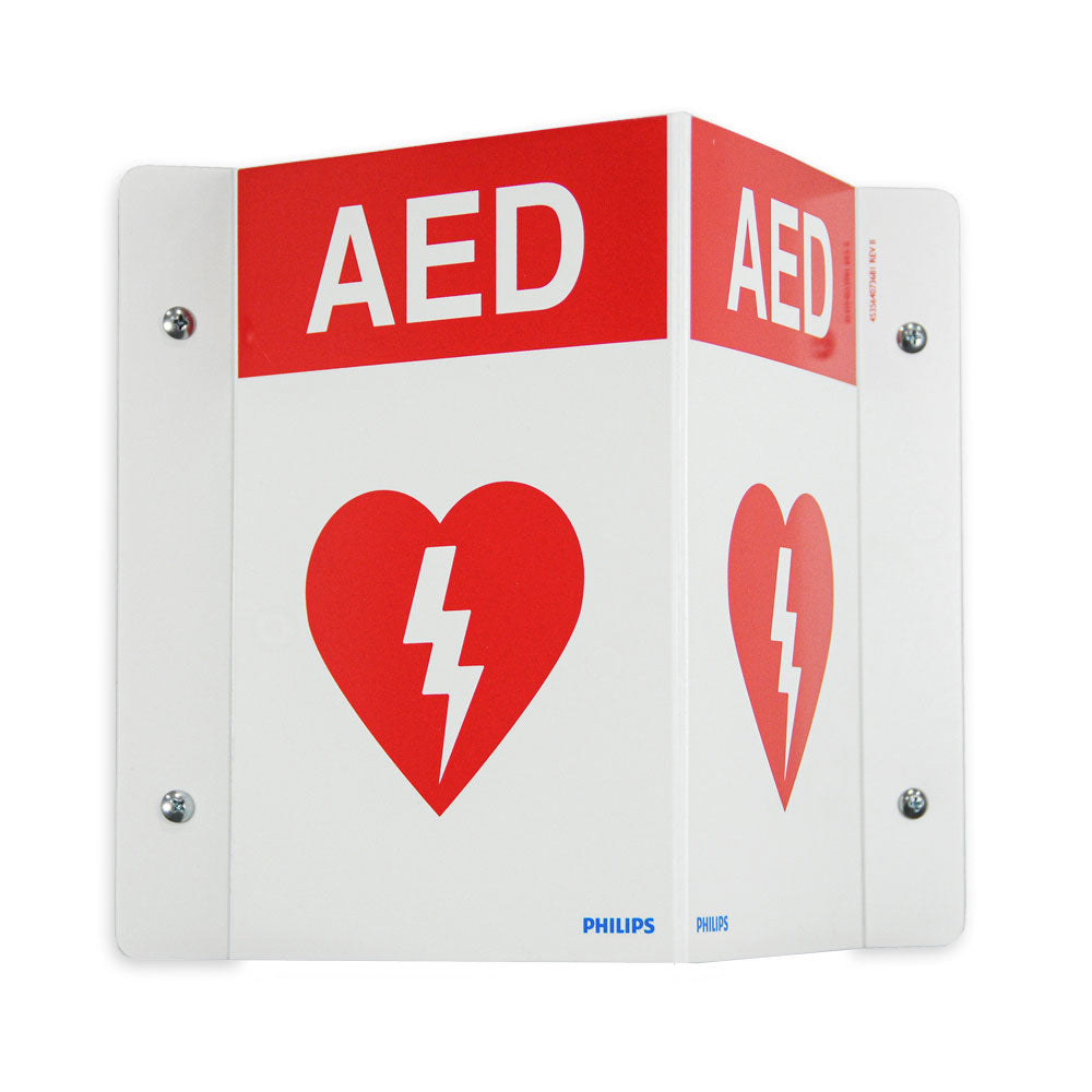 Philips AED Wall Sign (Red)