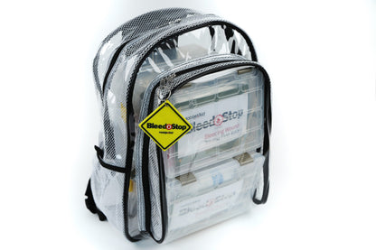 Clear-View™ BleedStop High-Capacity Backpack Kit with 12 Bleeding Control Throw Packs