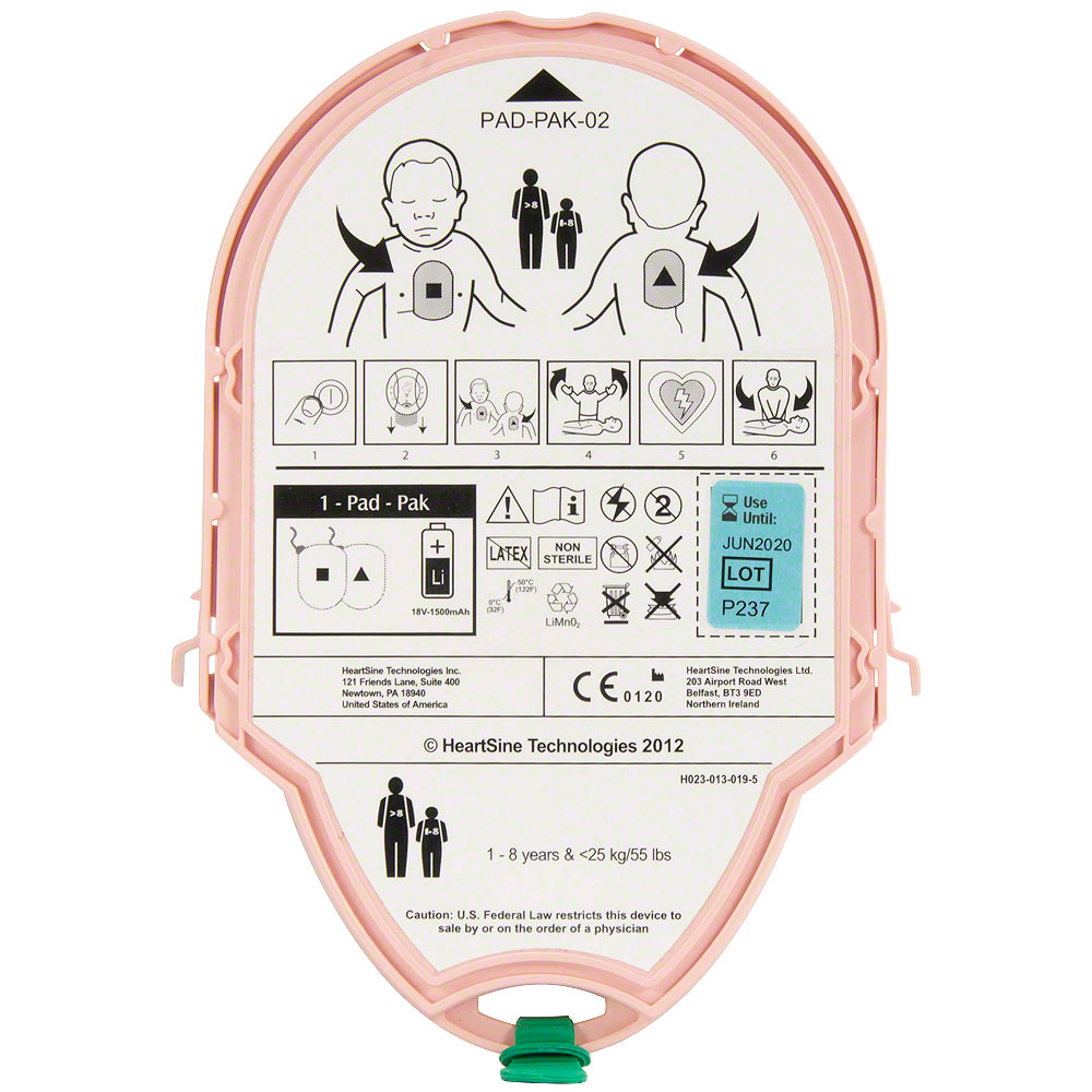 HeartSine Samaritan Pediatric Pad-Pak (Pads & Battery)